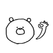 marumaru white bear sticker #13458020