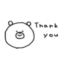 marumaru white bear sticker #13458021