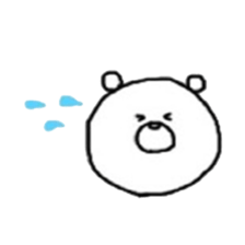 marumaru white bear sticker #13458028