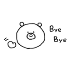 marumaru white bear sticker #13458031