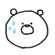 marumaru white bear sticker #13458034