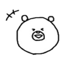 marumaru white bear sticker #13458037