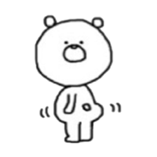 marumaru white bear sticker #13458042