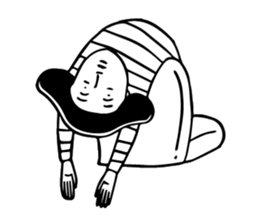 The woman in the striped shirt sticker #13458481