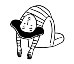 The woman in the striped shirt sticker #13458481