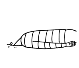 The woman in the striped shirt sticker #13458499