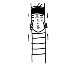 The woman in the striped shirt sticker #13458501