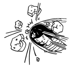 The woman in the striped shirt sticker #13458503