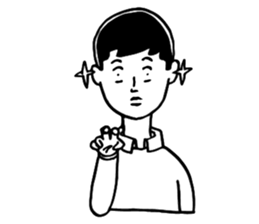 The woman in the striped shirt sticker #13458511