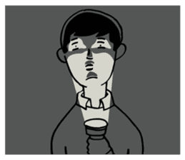 The woman in the striped shirt sticker #13458515