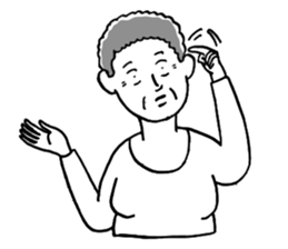 The woman in the striped shirt sticker #13458517