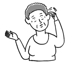 The woman in the striped shirt sticker #13458517