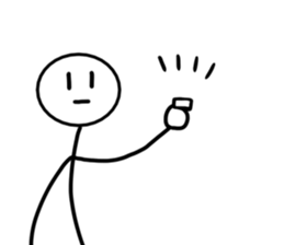 Stick man 3 sticker #13458945