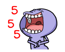 Alien boy Mars 3 ha ha ha sticker #13459291