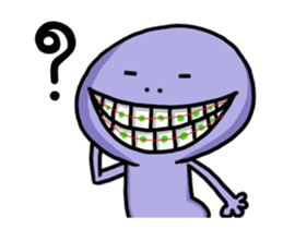 Alien boy Mars 3 ha ha ha sticker #13459297
