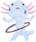 Axolotl painted by colored pencil sticker #13459839