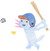 Axolotl painted by colored pencil sticker #13459843