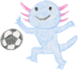 Axolotl painted by colored pencil sticker #13459845