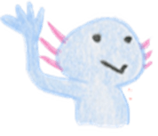 Axolotl painted by colored pencil sticker #13459853