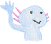 Axolotl painted by colored pencil sticker #13459853