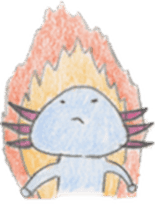 Axolotl painted by colored pencil sticker #13459854