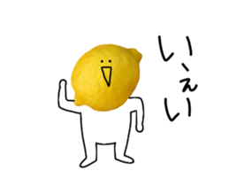 Lemon and apple sticker #13460327