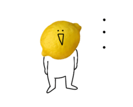 Lemon and apple sticker #13460328