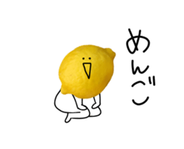 Lemon and apple sticker #13460329