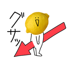 Lemon and apple sticker #13460332