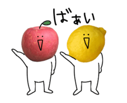 Lemon and apple sticker #13460349