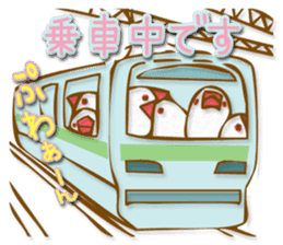 Outing java sparrows sticker #13461355