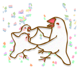 Outing java sparrows sticker #13461380