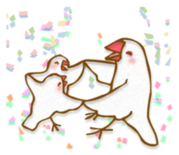 Outing java sparrows sticker #13461380