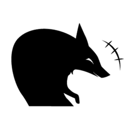 Shadowgraph wolf sticker #13461653