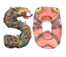 Monster ABC's sticker #13461835