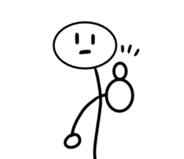 Stick man 2 sticker #13462013