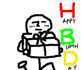 Kind men. Expressionless man. sticker #13462134