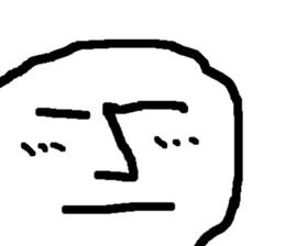 Kind men. Expressionless man. sticker #13462136