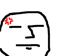 Kind men. Expressionless man. sticker #13462137