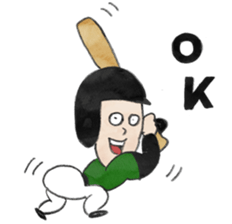 Sticker baseball is fun. sticker #13462252
