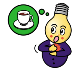 light bulb young man sticker #13462666