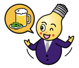 light bulb young man sticker #13462667