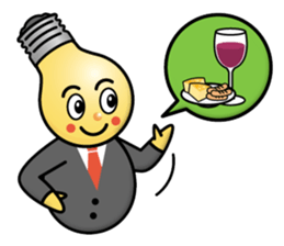 light bulb young man sticker #13462668