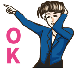 Various Poses and Expressions of "Ok" sticker #13463137