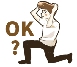 Various Poses and Expressions of "Ok" sticker #13463140