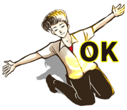 Various Poses and Expressions of "Ok" sticker #13463146