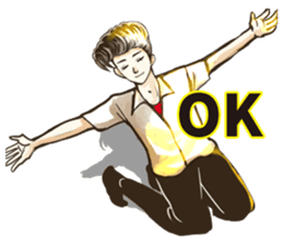 Various Poses and Expressions of "Ok" sticker #13463146