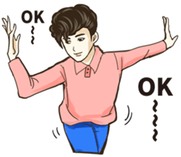 Various Poses and Expressions of "Ok" sticker #13463148