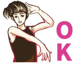 Various Poses and Expressions of "Ok" sticker #13463151