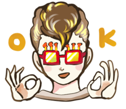 Various Poses and Expressions of "Ok" sticker #13463166